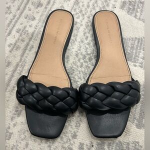 Fashion to Figure Black Braided Sandals